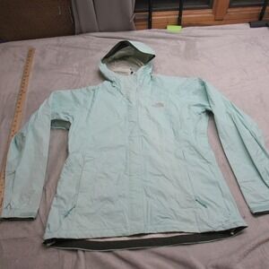 The North Face Hyvent 2.5L Rain Jacket Womens Medium Blue Hooded Waterproof
